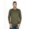 Bambusové Tričko Classic Khaki Dlouhý Rukáv Pánské